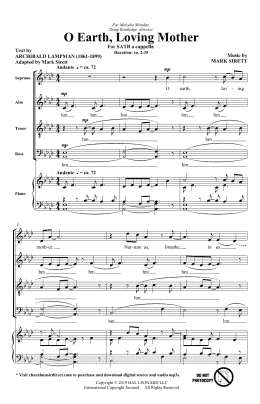 page one of O Earth, Loving Mother (SATB Choir)