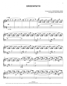 page one of Greenpath (from Hollow Knight Piano Collections) (arr. David Peacock) (Piano Solo)