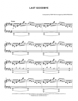 page one of Last Goodbye (from Undertale Piano Collections 2) (arr. David Peacock) (Piano Solo)