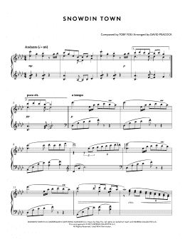 page one of Snowdin Town (from Undertale Piano Collections 2) (arr. David Peacock) (Piano Solo)