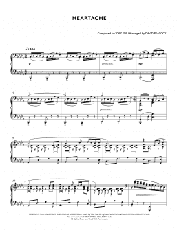 page one of Heartache (from Undertale Piano Collections 2) (arr. David Peacock) (Piano Solo)