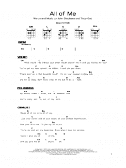 page one of All Of Me (Really Easy Guitar)