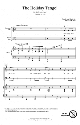 page one of The Holiday Tango! (SATB Choir)