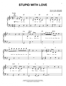 page one of Stupid With Love (from Mean Girls: The Broadway Musical) (Easy Piano)
