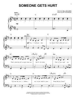 page one of Someone Gets Hurt (from Mean Girls: The Broadway Musical) (Easy Piano)