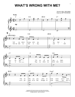 page one of What's Wrong With Me? (from Mean Girls: The Broadway Musical) (Easy Piano)