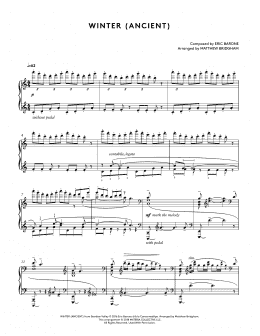 page one of Winter (Ancient) (from Stardew Valley Piano Collections) (arr. Matthew Bridgham) (Piano Solo)