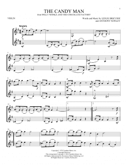 page one of The Candy Man (from Willy Wonka & The Chocolate Factory) (Violin Duet)