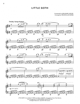 page one of Little Goth (from Celeste Piano Collections) (arr. Trevor Alan Gomes) (Piano Solo)