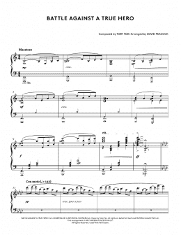 page one of Battle Against A True Hero (from Undertale Piano Collections 2) (arr. David Peacock) (Piano Solo)