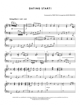 page one of Dating Start! (from Undertale Piano Collections 2) (arr. David Peacock) (Piano Solo)