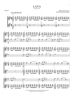 page one of Lava (from Lava) (Violin Duet)