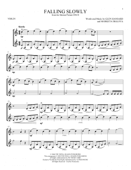 page one of Falling Slowly (from Once) (Violin Duet)