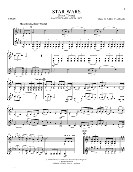page one of Star Wars (Main Theme) (Violin Duet)