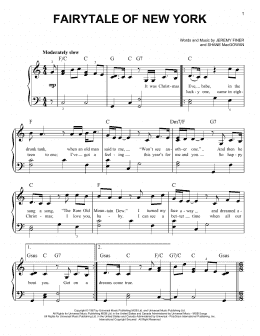 page one of Fairytale Of New York (Easy Piano)