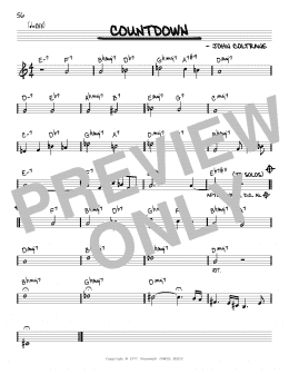 page one of Countdown (Real Book – Melody & Chords – C Instruments)