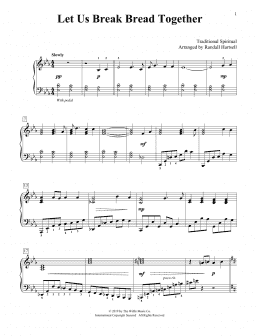 page one of Let Us Break Bread Together (arr. Randall Hartsell) (Educational Piano)