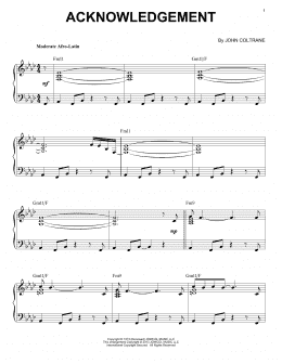 page one of Acknowledgement (arr. Brent Edstrom) (Piano Solo)