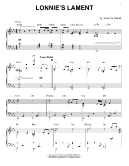 page one of Lonnie's Lament (arr. Brent Edstrom) (Piano Solo)