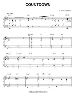 page one of Countdown (arr. Brent Edstrom) (Piano Solo)