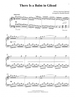 page one of There Is A Balm In Gilead (arr. Randall Hartsell) (Educational Piano)