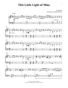 page one of This Little Light Of Mine (arr. Randall Hartsell) (Educational Piano)