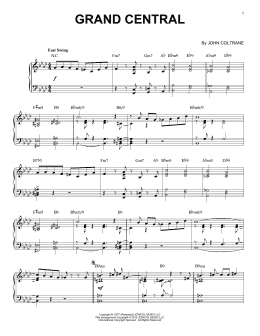 page one of Grand Central [Jazz version] (Piano Solo)