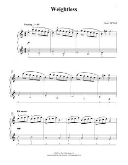 page one of Weightless (Educational Piano)
