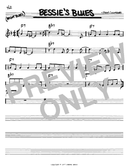 page one of Bessie's Blues (Real Book – Melody & Chords – Bb Instruments)