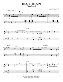page one of Blue Train (Blue Trane) (arr. Brent Edstrom) (Piano Solo)