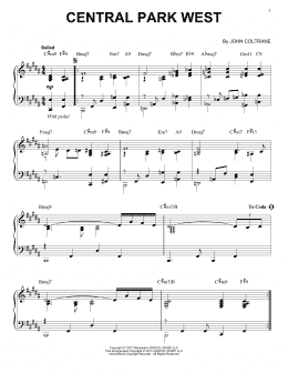 page one of Central Park West (arr. Brent Edstrom) (Piano Solo)