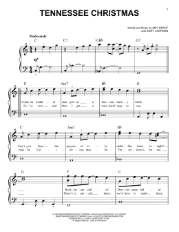 page one of Tennessee Christmas (Easy Piano)