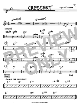 page one of Crescent (Real Book – Melody & Chords – Bb Instruments)