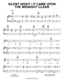 page one of Silent Night / It Came Upon the Midnight Clear (Piano, Vocal & Guitar Chords (Right-Hand Melody))