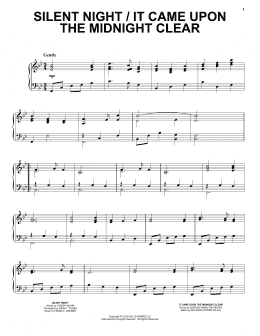 page one of Silent Night / It Came Upon the Midnight Clear (Piano Solo)