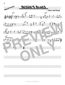 page one of Bessie's Blues (Real Book – Melody & Chords – C Instruments)