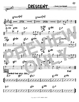 page one of Crescent (Real Book – Melody & Chords – C Instruments)