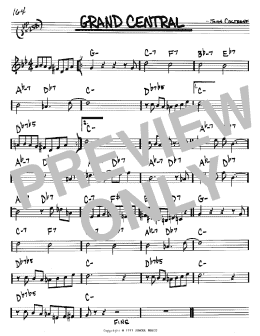 page one of Grand Central (Real Book – Melody & Chords – Bb Instruments)