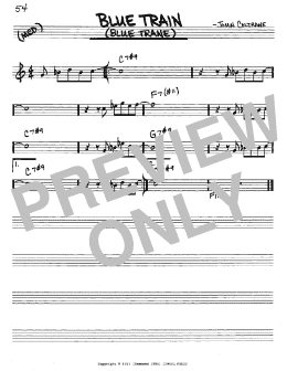 page one of Blue Train (Blue Trane) (Real Book – Melody & Chords – Eb Instruments)