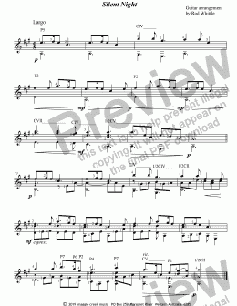 page one of 3 Xmas Carols (for solo classical guitar)  3 pp