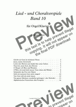 page one of Lied-und Choralvorspiele Band 10