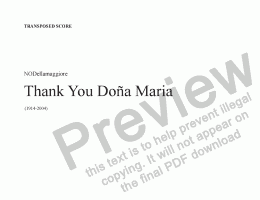 page one of Thank you Doña Maria (Transp. score)(revised)