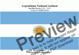 page one of Argentinian National Anthem ''Himno Nacional Argentino'' for String Orchestra (MFAO World National Anthem Series)