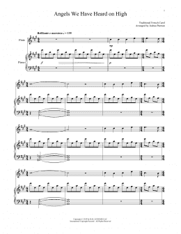 page one of Angels We Have Heard On High (Flute and Piano)