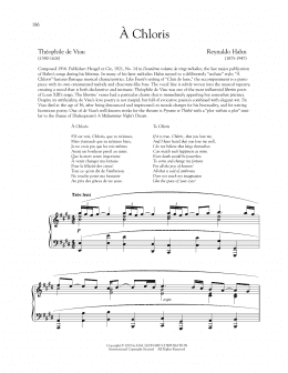 page one of A Chloris (Piano & Vocal)