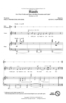 page one of Hands (SSA Choir)