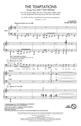 page one of The Temptations (Songs from Ain't Too Proud) (arr. Mark Brymer) (SATB Choir)
