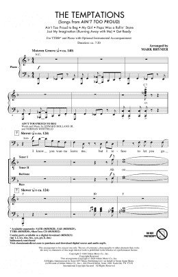 page one of The Temptations (Songs from Ain't Too Proud) (arr. Mark Brymer) (TTBB Choir)