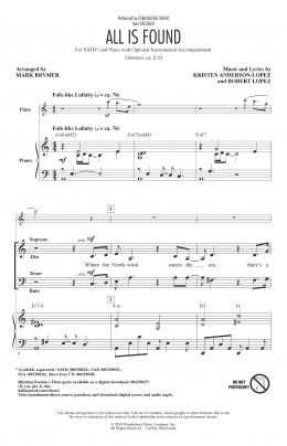 page one of All Is Found (from Disney's Frozen 2) (arr. Mark Brymer) (SATB Choir)