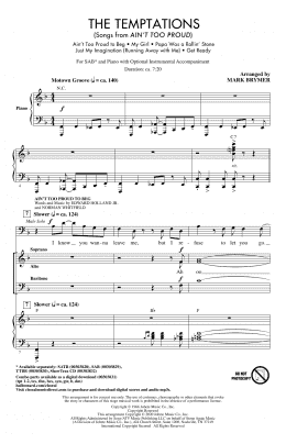 page one of The Temptations (Songs from Ain't Too Proud) (arr. Mark Brymer) (SAB Choir)